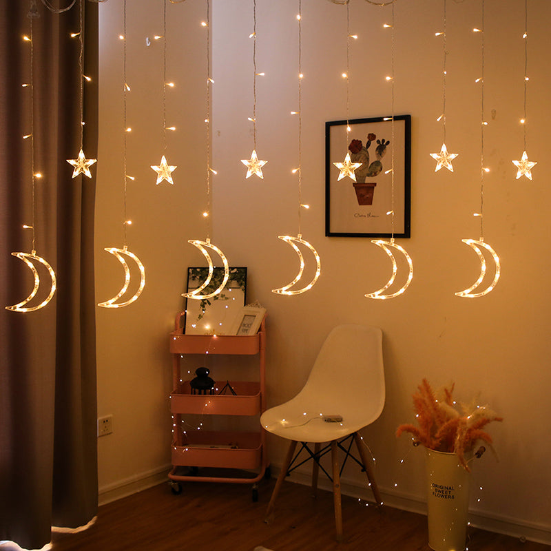 Moon Star Curtain Light for Home Decoration