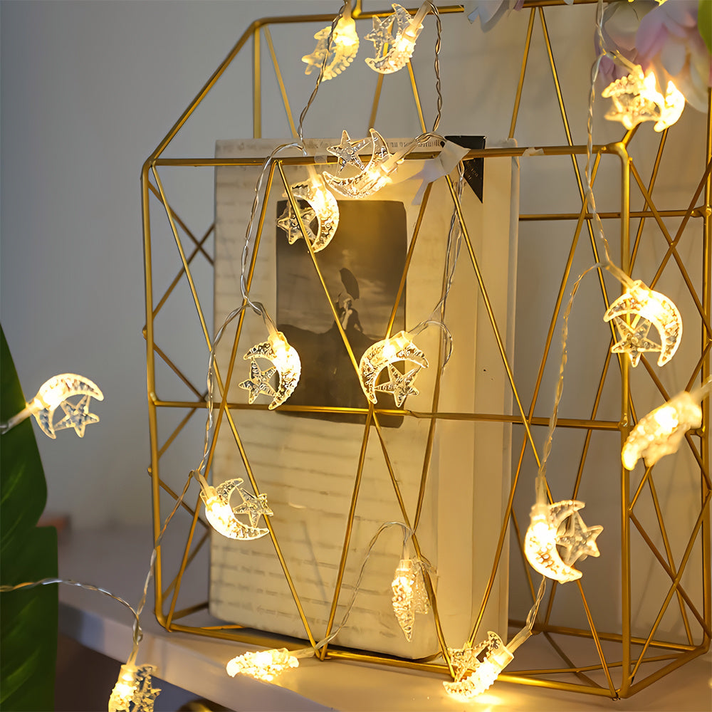 20 LED Crescent Moon Fairy Lights Battery Operated - 3 meter