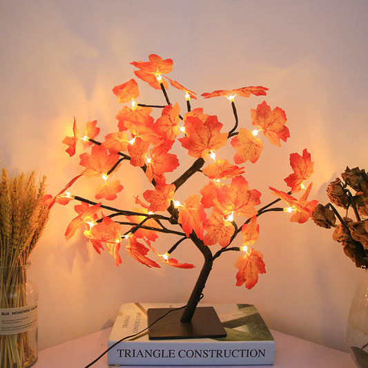 24LED Maple Leaf Tabletop Tree Lights USB Powered 1 pcs