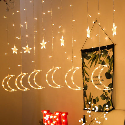 Moon Star Curtain Light for Home Decoration