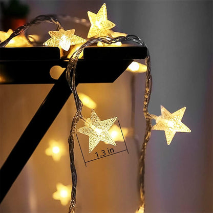 3 meter, 20 LED Star Fairy Lights Battery Operated