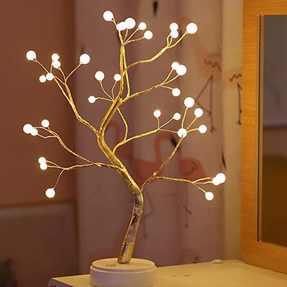 20" Tabletop Bonsai Tree Light with 36 Pearls LED, Tree Lamp Decoration for Gift Festival Holiday
