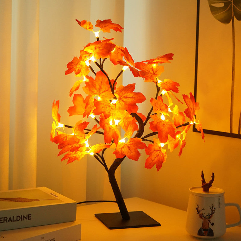 24LED Maple Leaf Tabletop Tree Lights USB Powered 1 pcs