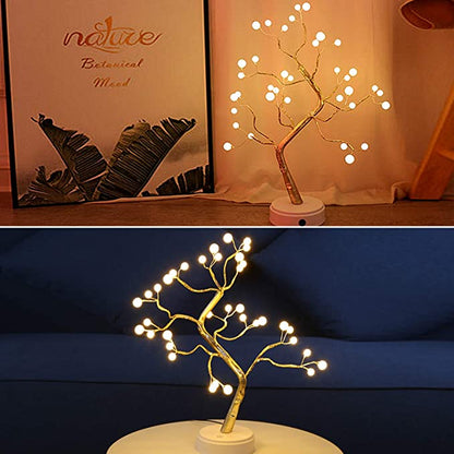 20" Tabletop Bonsai Tree Light with 36 Pearls LED, Tree Lamp Decoration for Gift Festival Holiday