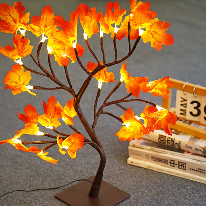 24LED Maple Leaf Tabletop Tree Lights USB Powered 1 pcs
