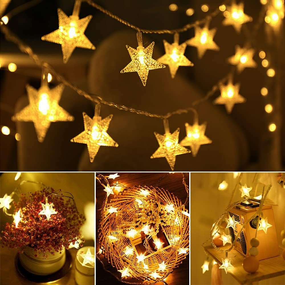 3 meter, 20 LED Star Fairy Lights Battery Operated