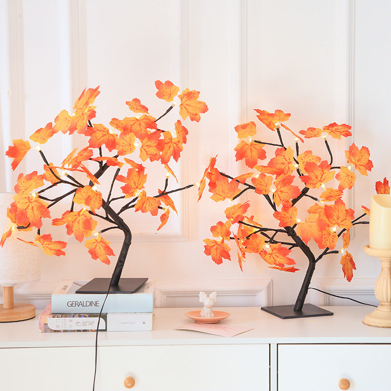 24LED Maple Leaf Tabletop Tree Lights USB Powered 1 pcs
