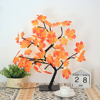 24LED Maple Leaf Tabletop Tree Lights USB Powered 1 pcs