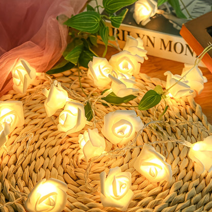 20 LED Rose Flower Fairy Lights 3M Battery Operated ( 3 AA batteries included )