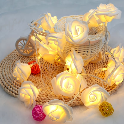 20 LED Rose Flower Fairy Lights 3M Battery Operated ( 3 AA batteries included )