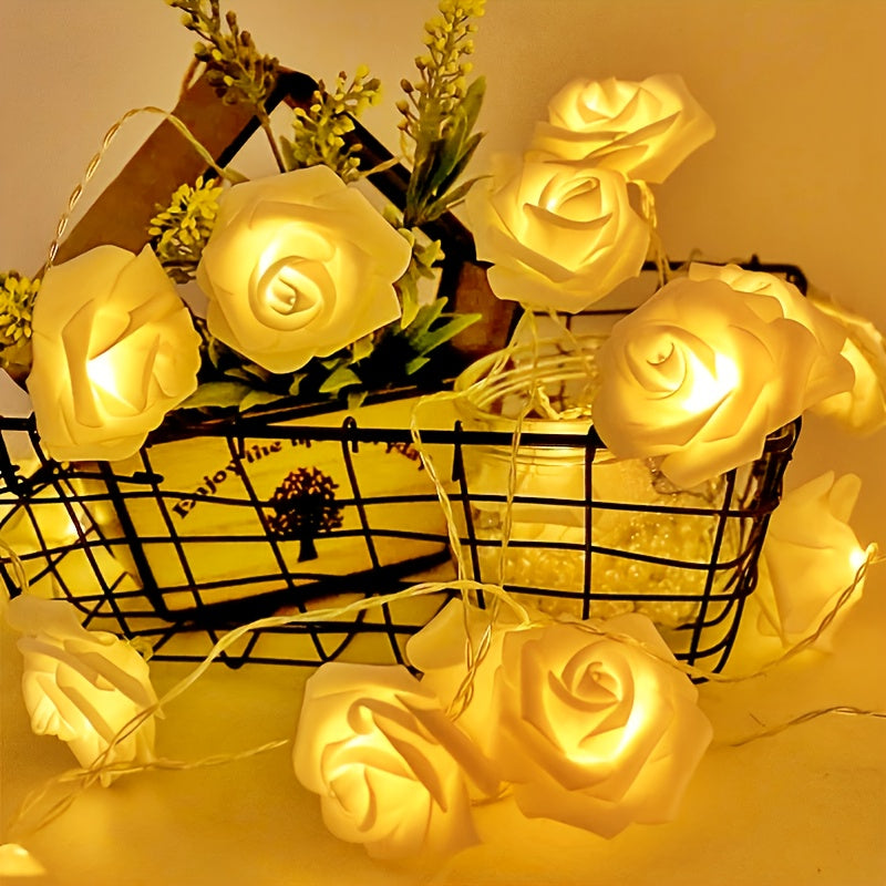 20 LED Rose Flower Fairy Lights 3M Battery Operated ( 3 AA batteries included )