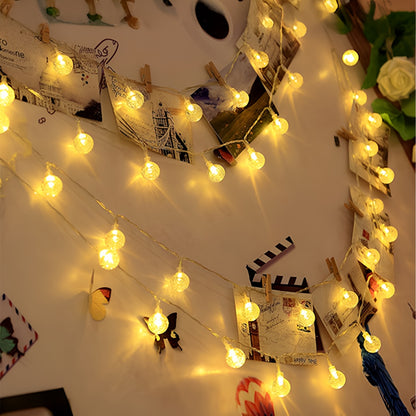Crystal Waterdrop Ball 20 Led String Fairy Light for Room Decoration - Water drop ball LED Fairy Lights Battery Operated
