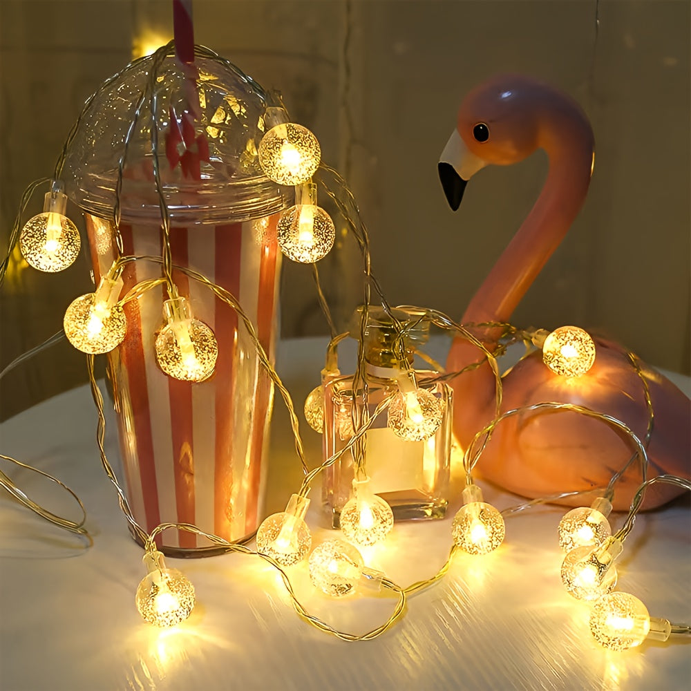 Crystal Waterdrop Ball 20 Led String Fairy Light for Room Decoration - Water drop ball LED Fairy Lights Battery Operated