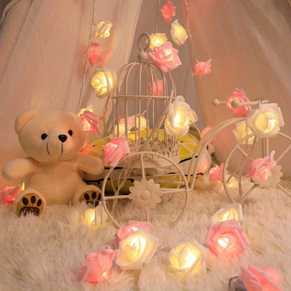 20 LED Rose Flower Fairy Lights 3M Battery Operated ( 3 AA batteries included )