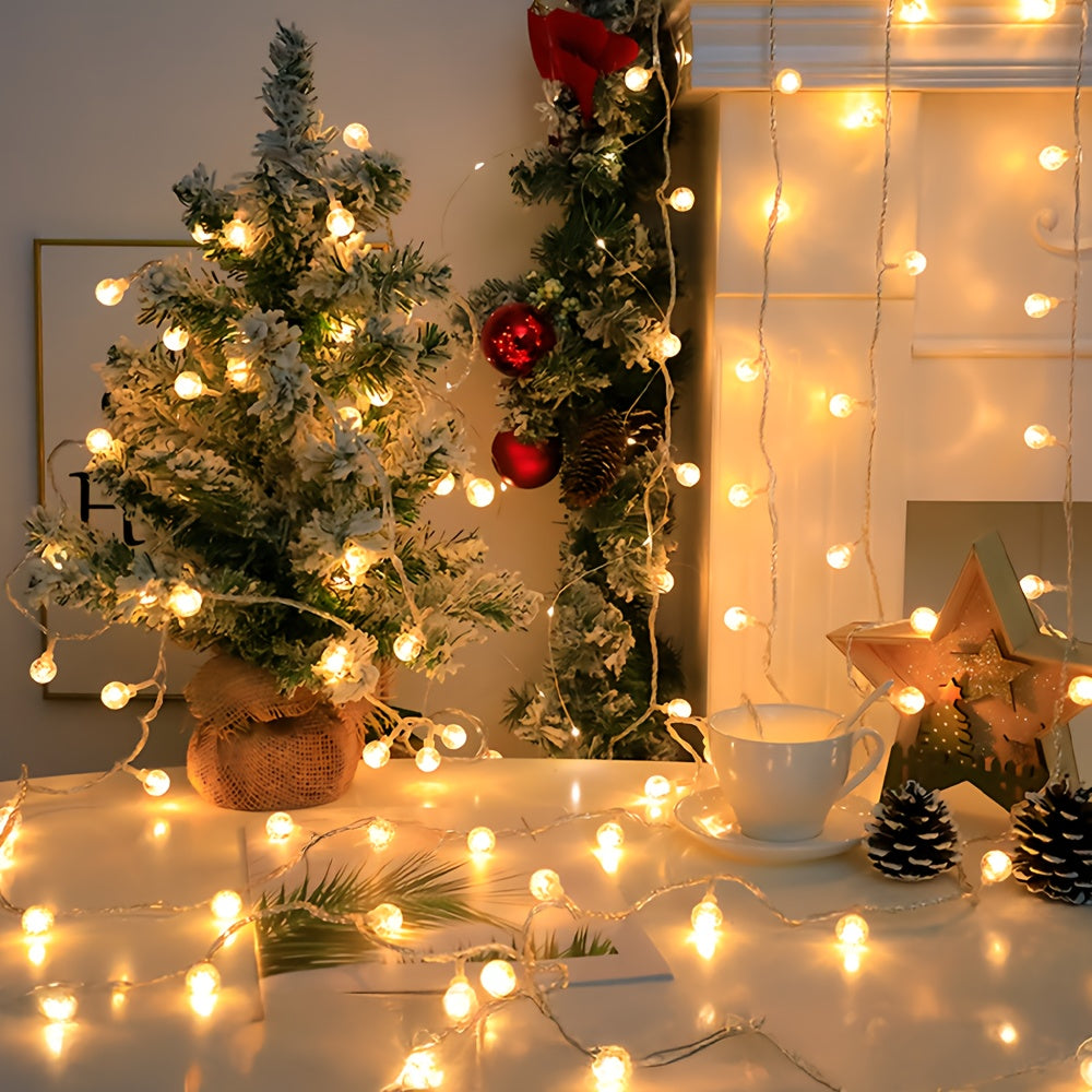 Crystal Waterdrop Ball 20 Led String Fairy Light for Room Decoration - Water drop ball LED Fairy Lights Battery Operated