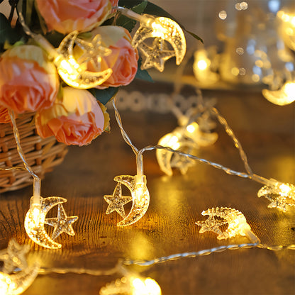 20 LED Crescent Moon Fairy Lights Battery Operated - 3 meter