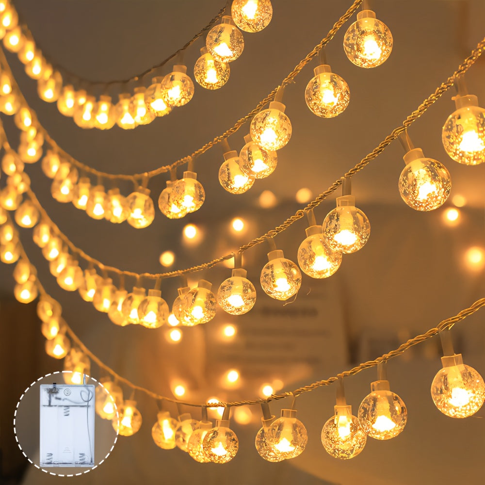 Crystal Waterdrop Ball 20 Led String Fairy Light for Room Decoration - Water drop ball LED Fairy Lights Battery Operated