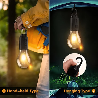 Rechargeable Hanging Bulb Light With 3 Modes