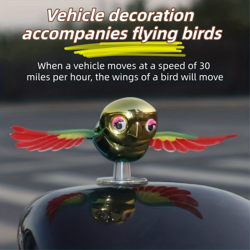 Flying Bird Car & Bike Decoration with Flapping Wings, Weatherproof Vehicle Decor