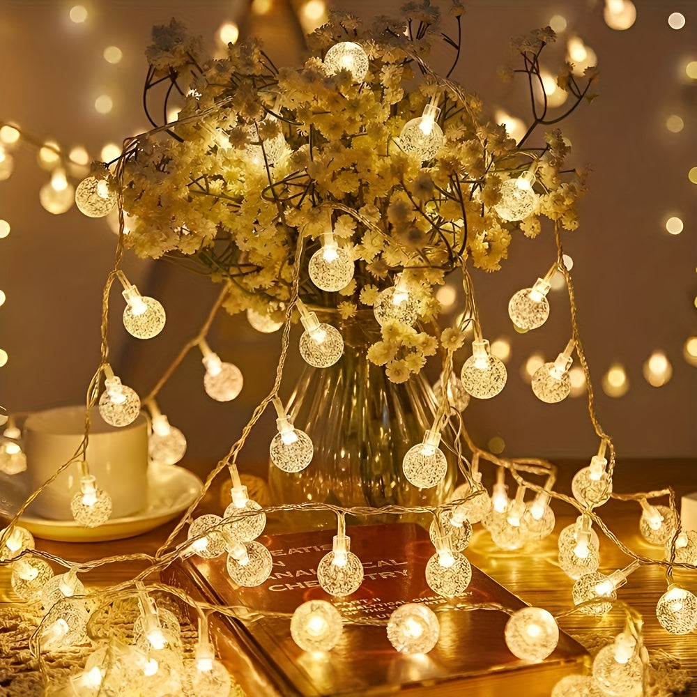 Crystal Waterdrop Ball 20 Led String Fairy Light for Room Decoration - Water drop ball LED Fairy Lights Battery Operated