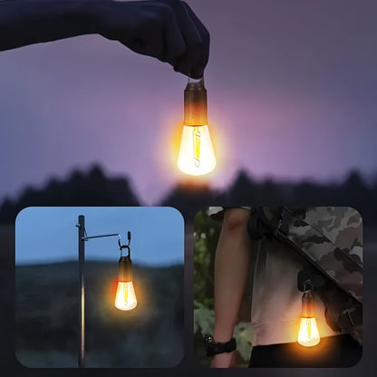 Rechargeable Hanging Bulb Light With 3 Modes
