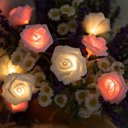 20 LED Rose Flower Fairy Lights 3M Battery Operated ( 3 AA batteries included )