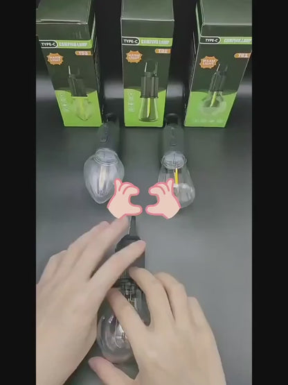 Rechargeable Hanging Bulb Light With 3 Modes